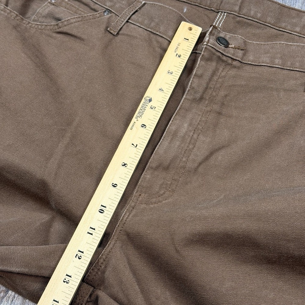 Dickies Carpenter Pants Mens 40x30 Brown Duck Canvas Workwear Utility Relaxed - Picture 13 of 15